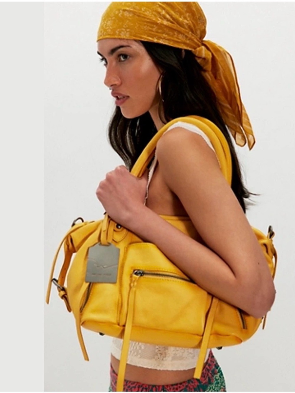 Free People WTF Golden Sunset Baby Emerson Tote Bag NWT! SOLD OUT COLOR!